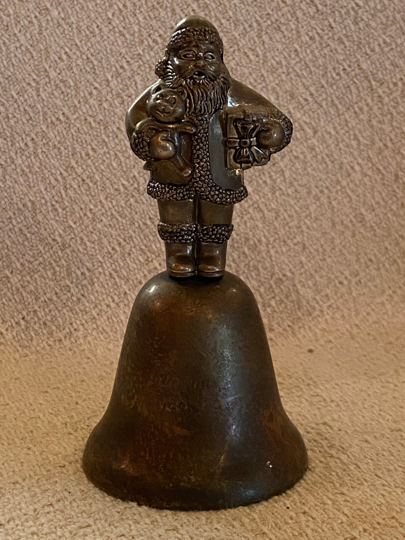 Christmas 1996 Silver Plated Santa Bell