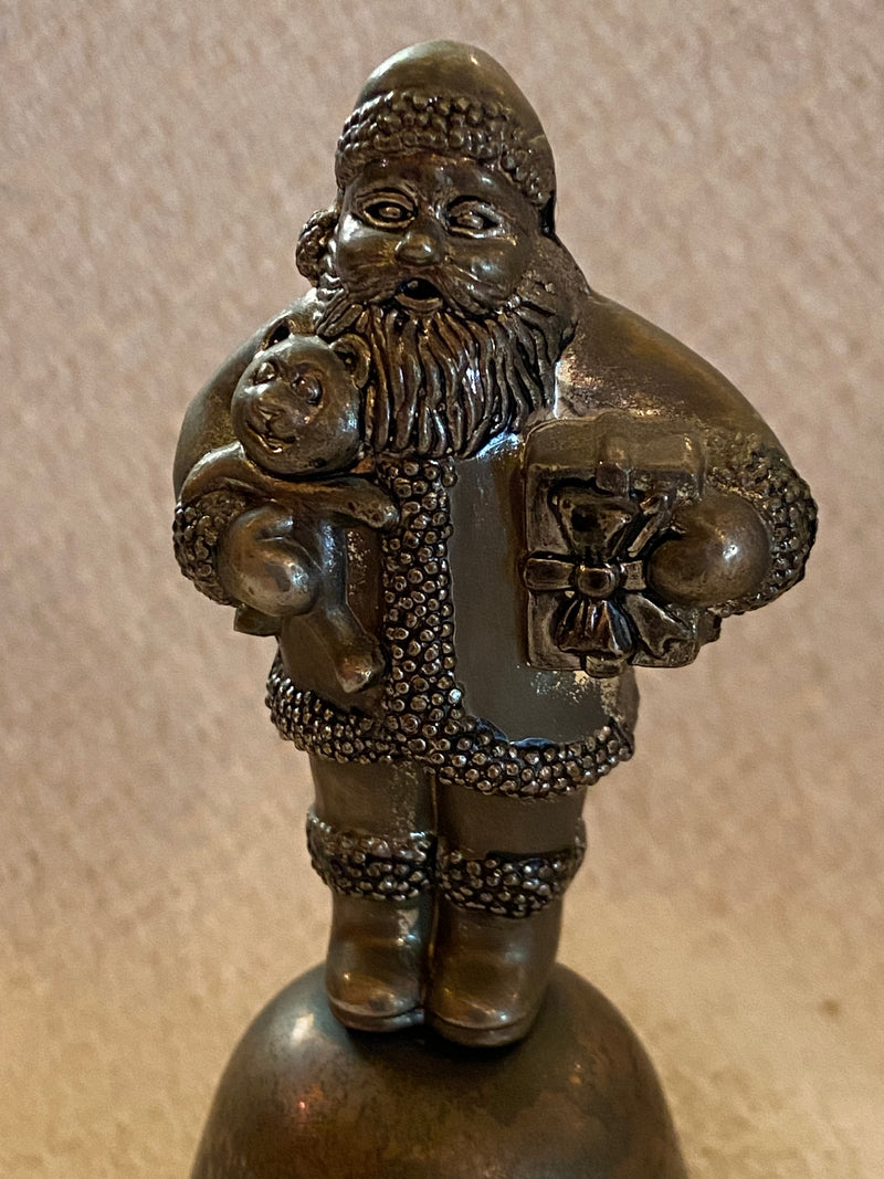 Christmas 1996 Silver Plated Santa Bell