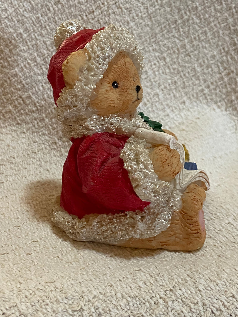 Christmas Bear Figurine with Ho HO HO List