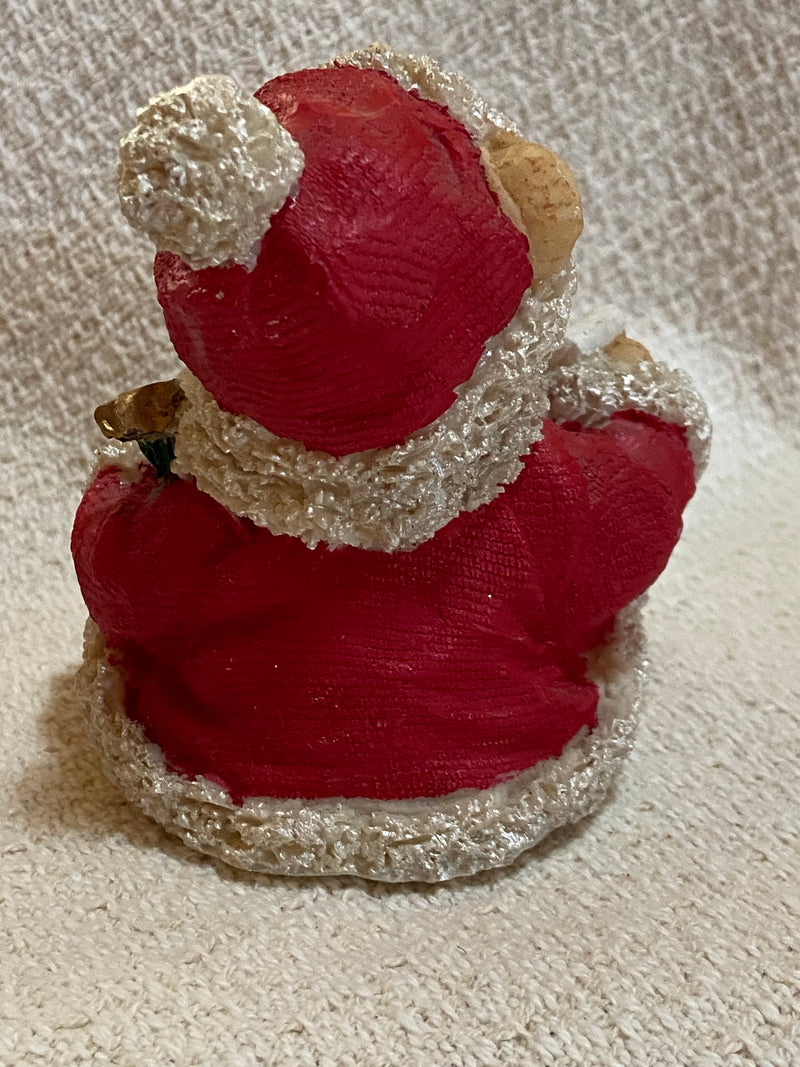 Christmas Bear Figurine with Ho HO HO List