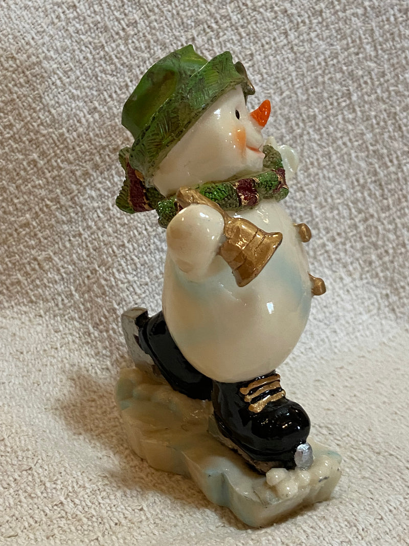 Snowman Skating Christmas Holiday Figurine