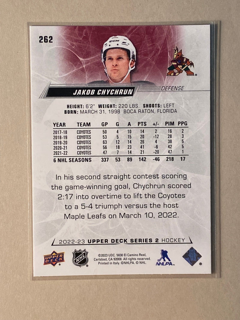 2022-23 Upper Deck 262 Jakob Chychrun - Hockey - Series 2