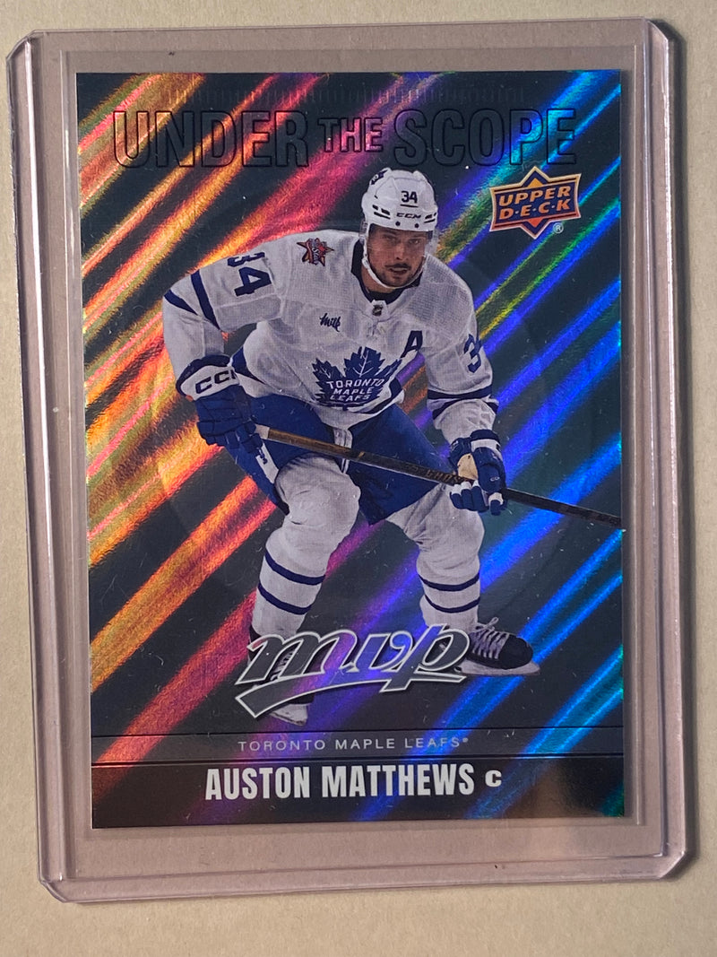 2024-25 Upper Deck US27 Auston Matthews - Hockey - MVP - Under the Scope