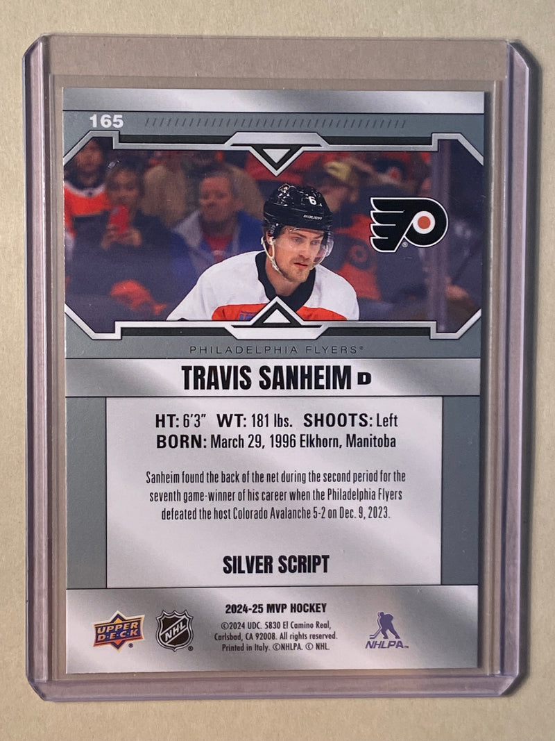 2024-25 Upper Deck 165 Travas Sanheim - Hockey - MVP - Silver Scrip