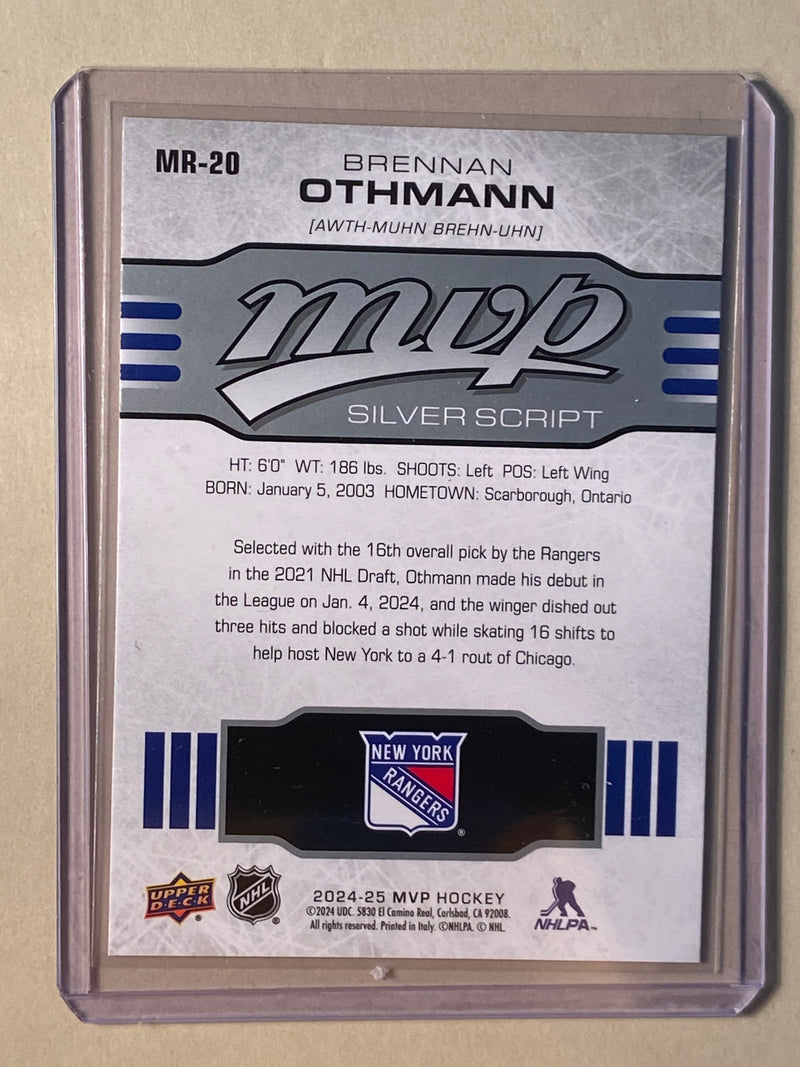 2024-25 Upper Deck MR20 Brennan Othmann - Hockey - MVP - Silver Script