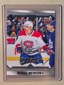 2024-25 Upper Deck 56 Michael Matheson - Hockey - MVP - Silver Script