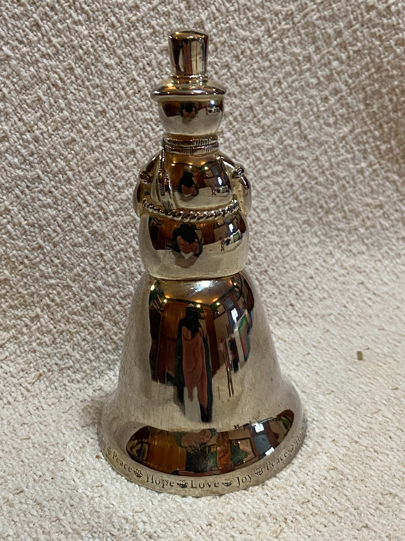 Snowman Silverplated Christmas Bell 2001