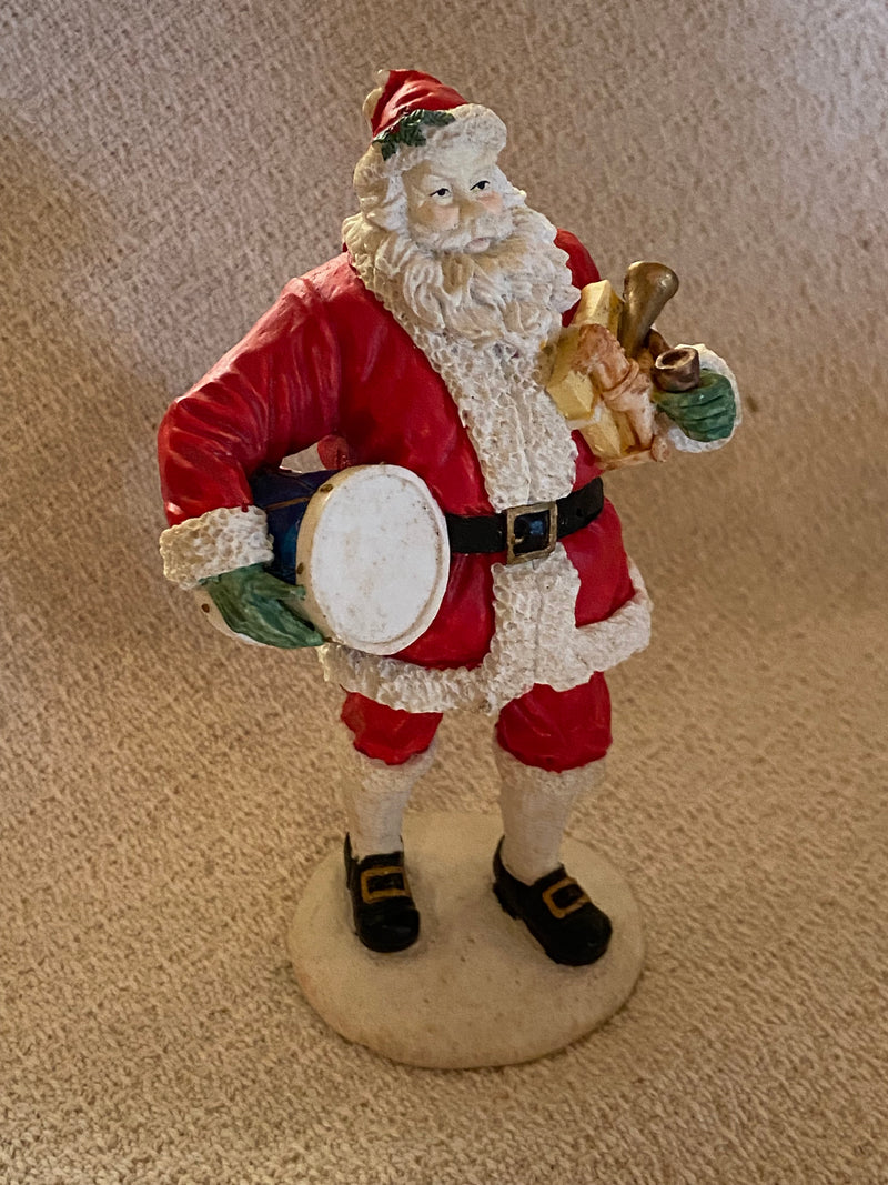 Santa Claus Resin Figurine with Drum