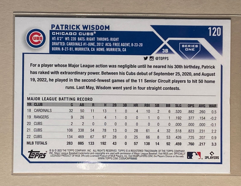 2023 Topps 120 Patrick Wisdom - Baseball