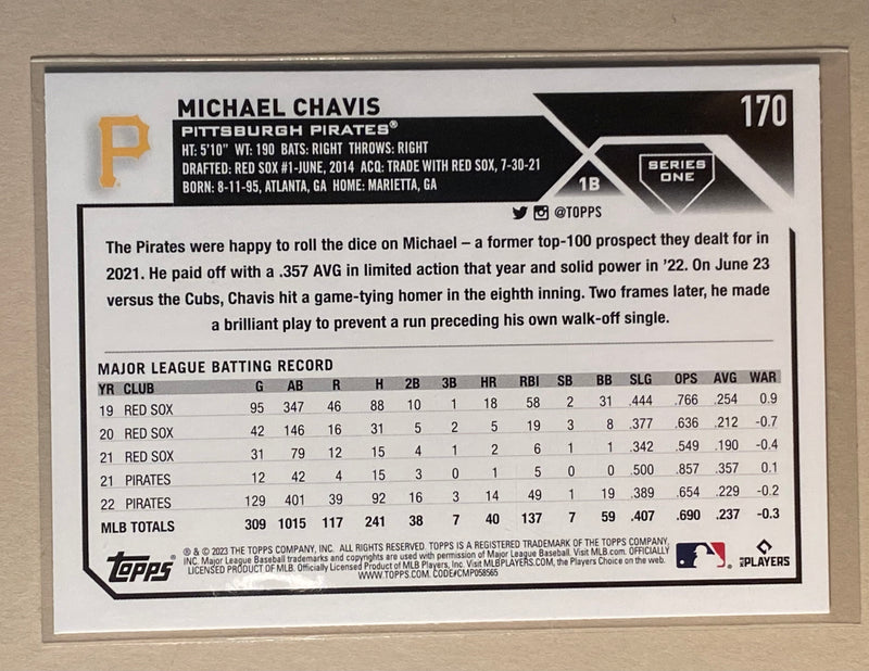 2023 Topps 170 Michael Chavis - Baseball