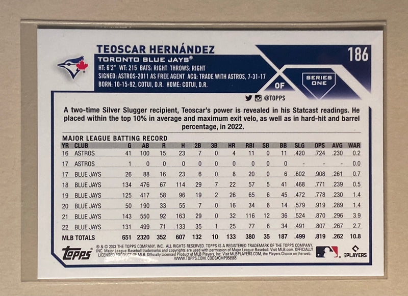 2023 Topps 186 Teoscar Hernandez - Baseball