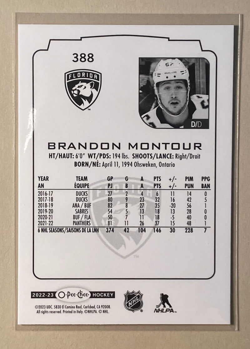 2022-23 UD O-Pee-Chee 388 Brandon Montour - Hockey