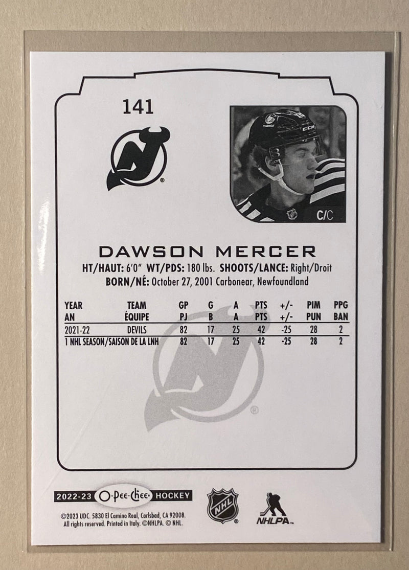 2022-23 UD O-Pee-Chee 141 Dawson Mercer - Hockey