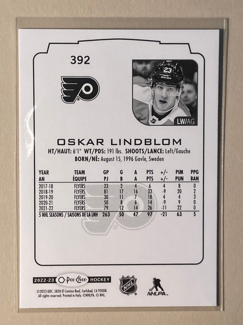 2022-23 UD O-Pee-Chee 392 Oskar Lindblom - Hockey