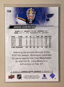2022-23 Upper Deck 156 Jordan Binnington - Hockey