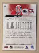 2022-23 Upper Deck 93 Jake Allen - Hockey