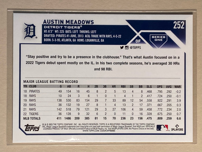 2023 Topps 252 Austin Meadows - Baseball