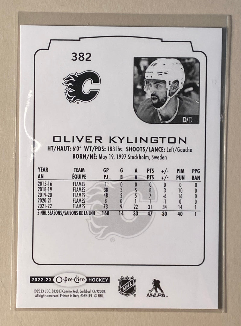 2022-23 UD O-Pee-Chee 382 Oliver Kylington - Hockey