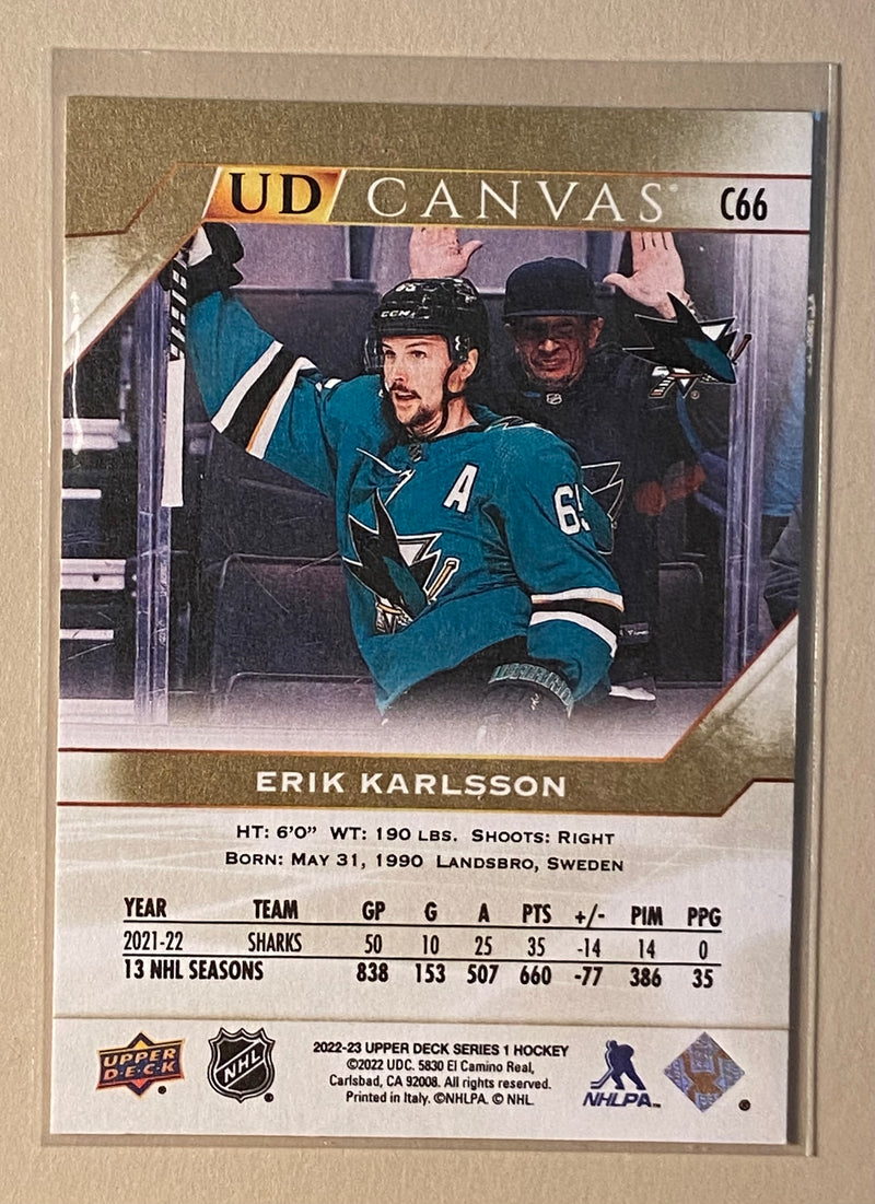 2022-23 Upper Deck C66 - Erik Karlsson Hockey Canvas