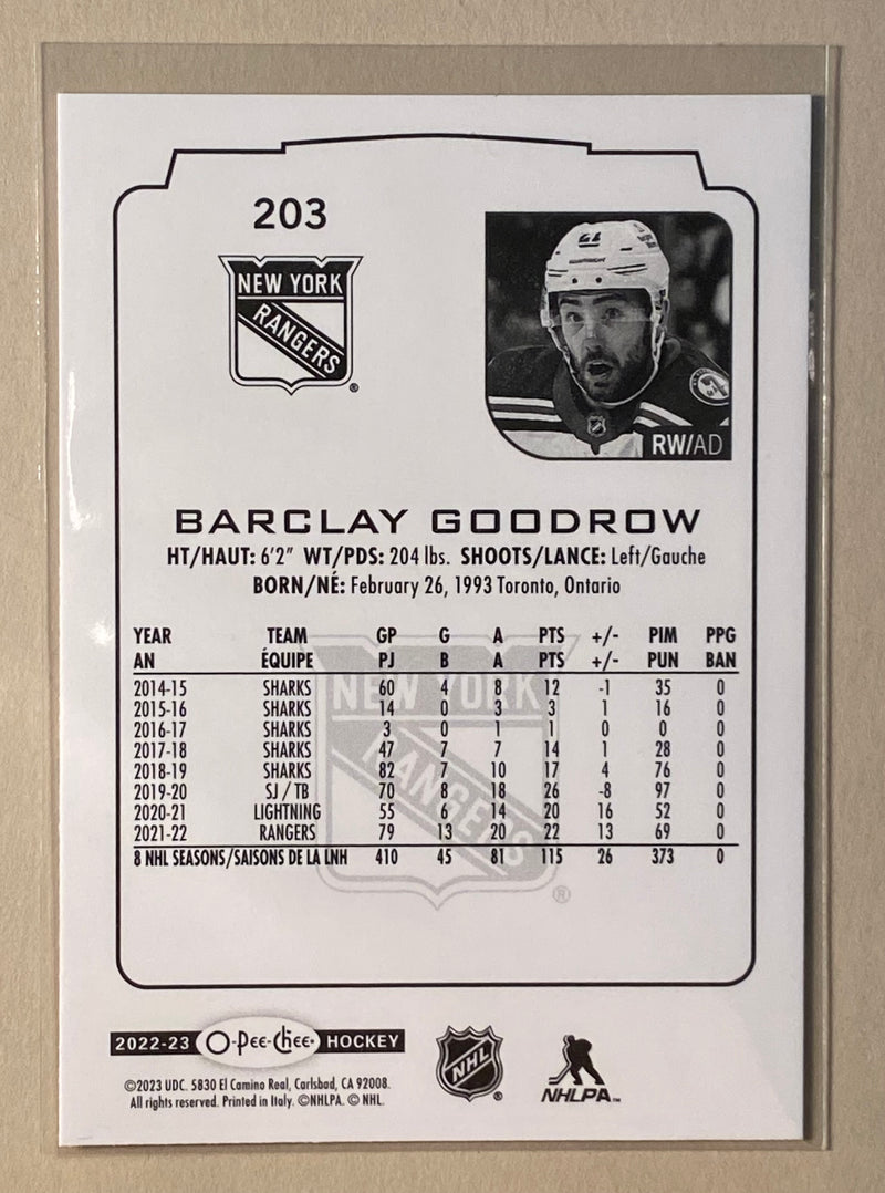 2022-23 UD O-Pee-Chee 203 Barclay Goodrow - Hockey