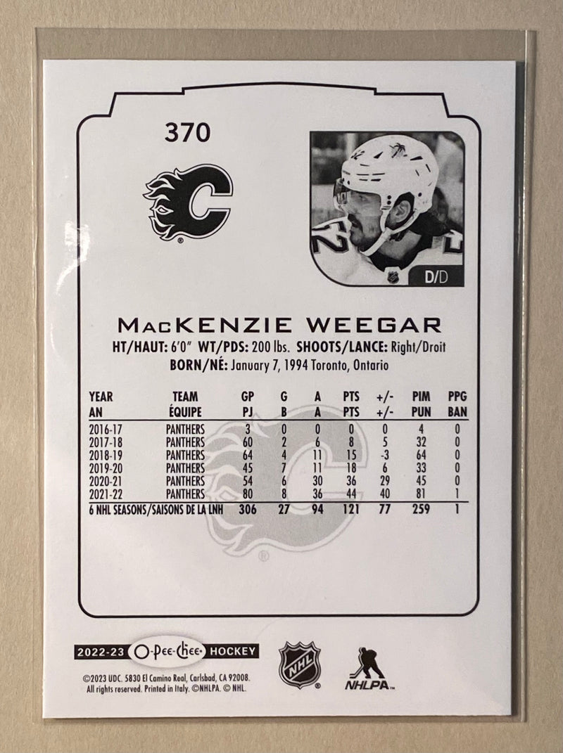 2022-23 UD O-Pee-Chee 370 MacKenzie Weegar- Hockey
