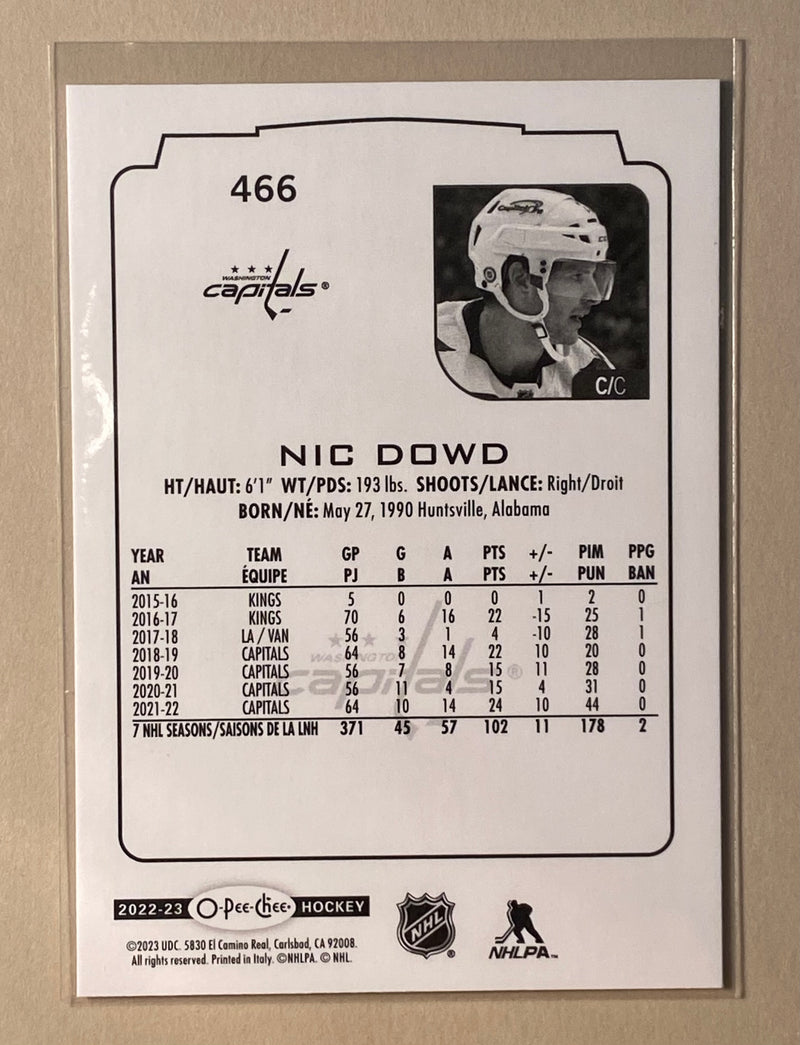 2022-23 UD O-Pee-Chee 466 Nic Dowd - Hockey