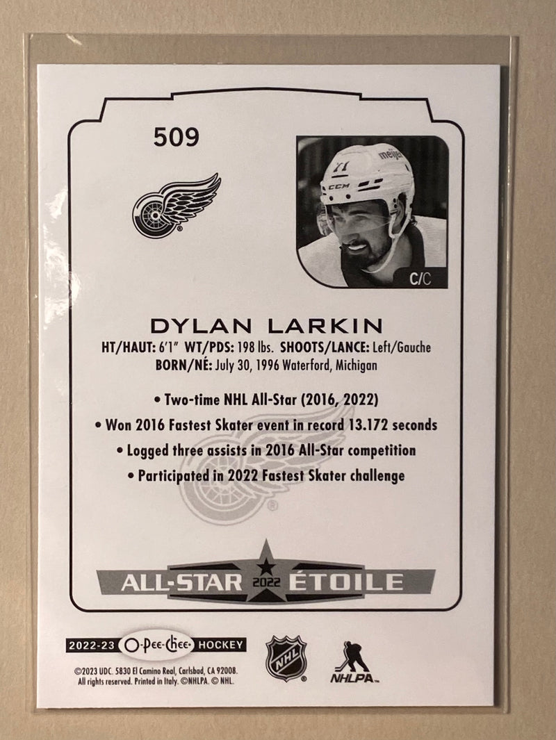 2022-23 UD O-Pee-Chee 509 Dylan Larkin All-Star - Etoile - Hockey