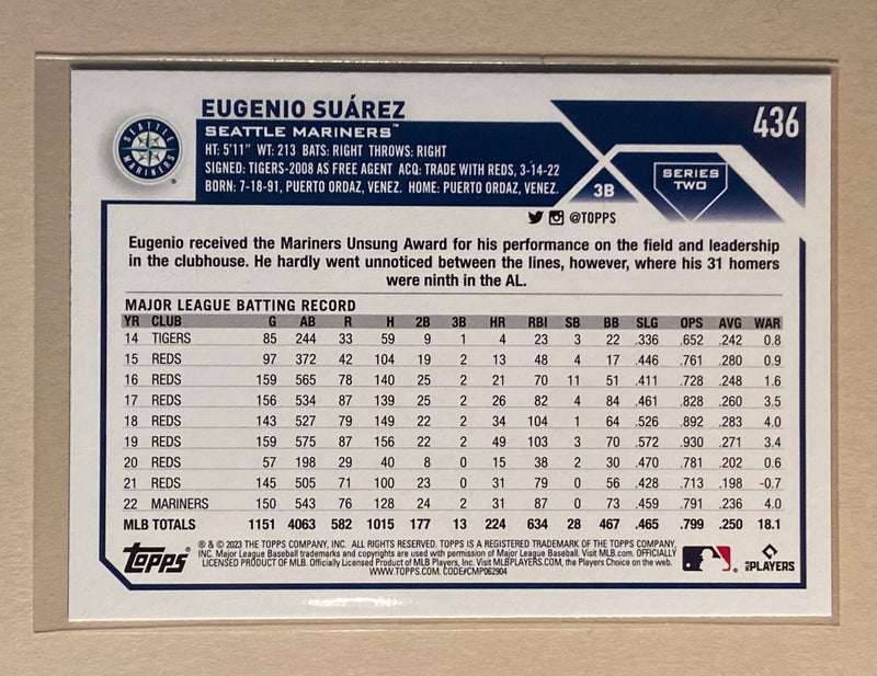 2023 Topps 436 Eugenio Suarez - Baseball - Series 2