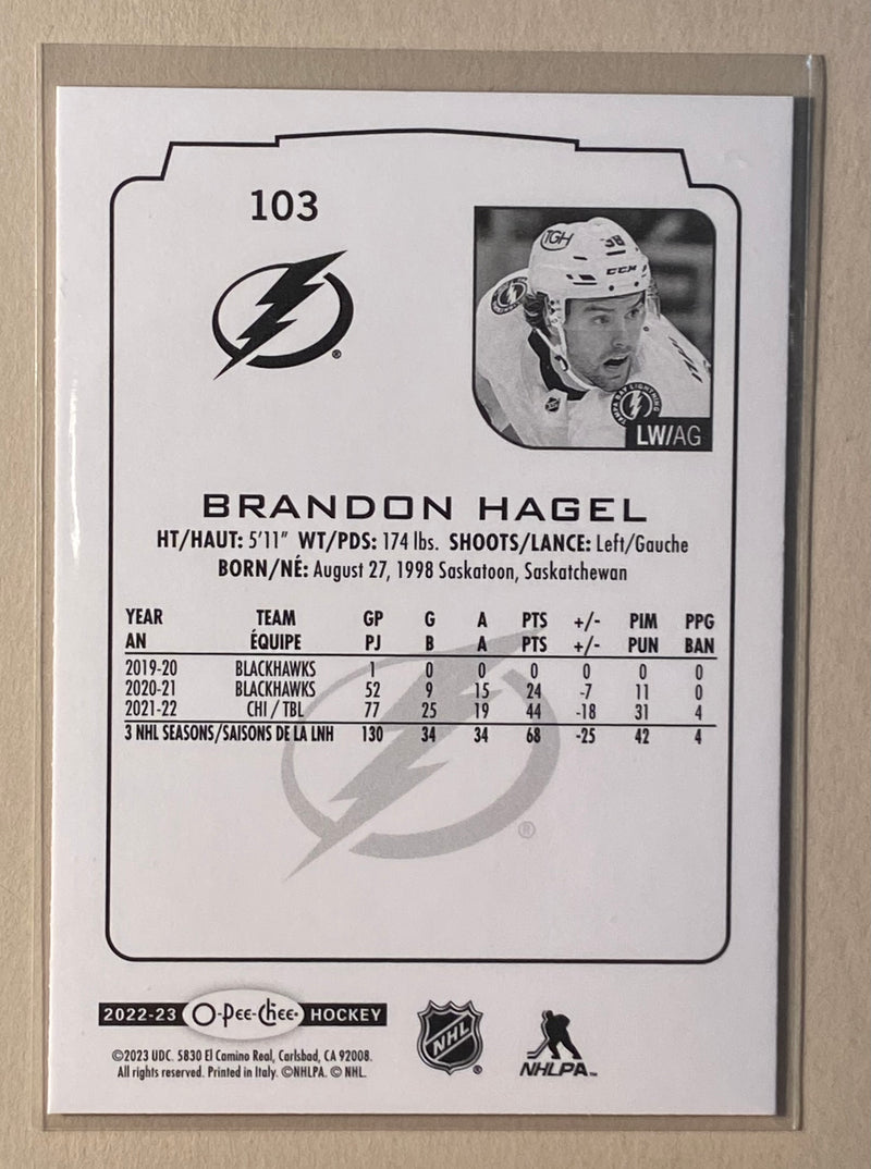 2022-23 UD O-Pee-Chee 103 Brandon Hagel - Hockey