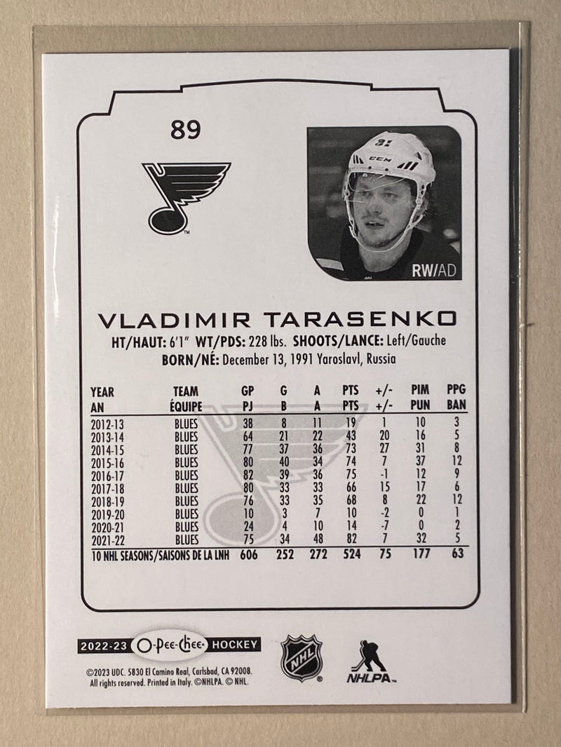 2022-23 UD O-Pee-Chee 89 Vladimir Tarasenko - Hockey
