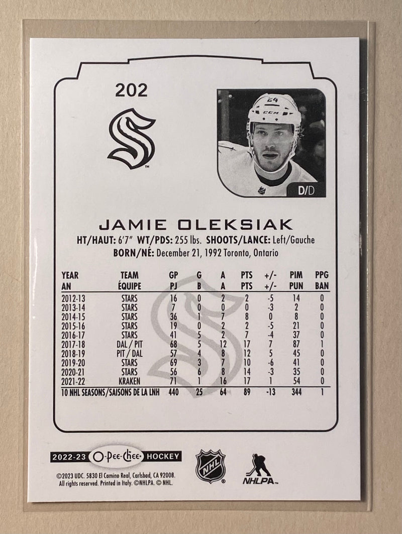 2022-23 UD O-Pee-Chee 202 Jamie Oleksiak - Hockey