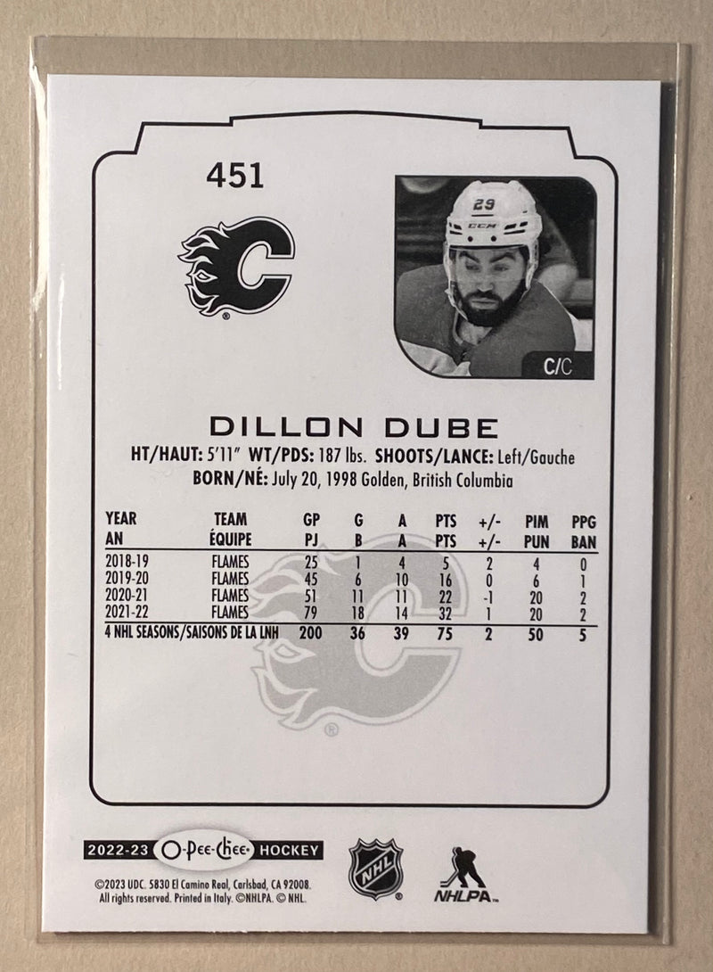 2022-23 UD O-Pee-Chee 451 Dillon Dube - Hockey