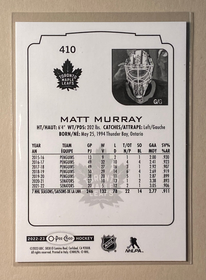 2022-23 UD O-Pee-Chee 410 Matt Murray - Hockey