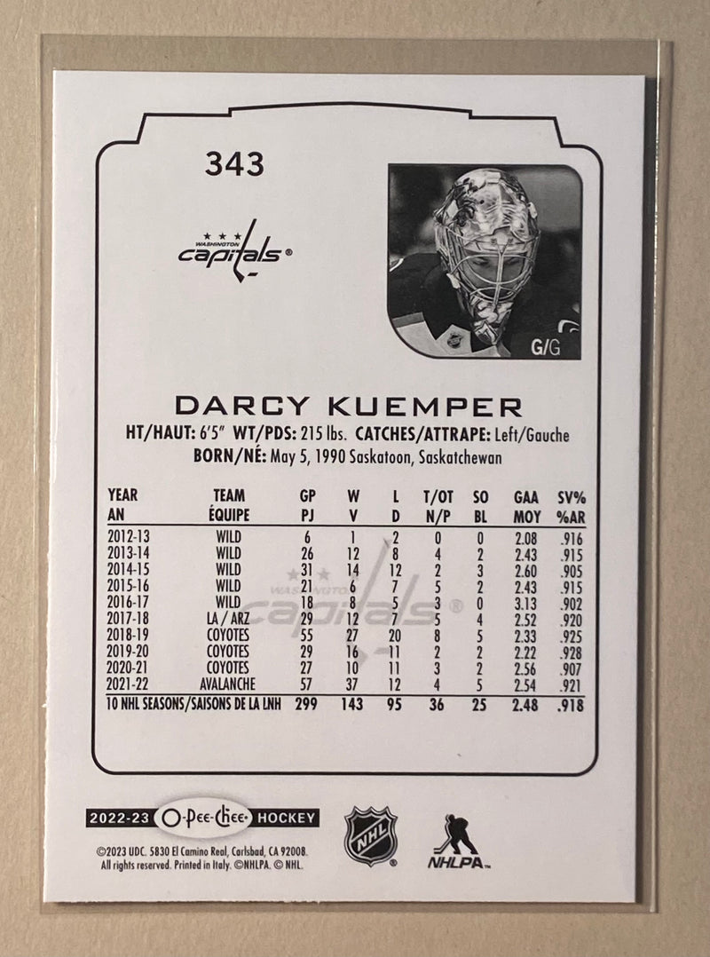 2022-23 UD O-Pee-Chee 343 Darcy Kuemper - Hockey