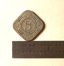 1914 Netherlands 5c Square Coin