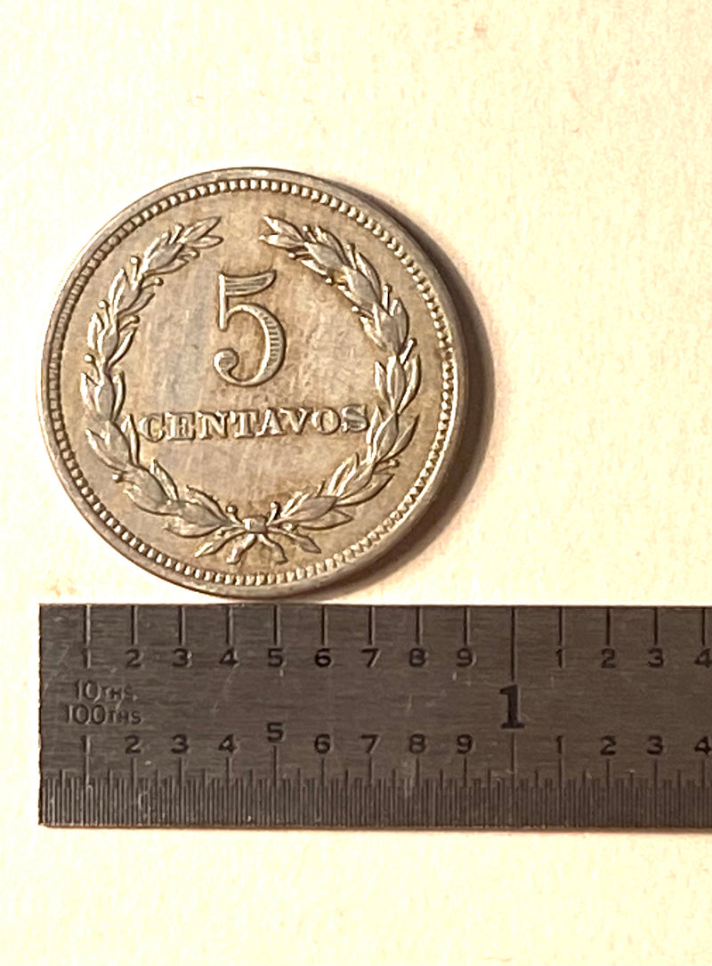 1915 Republica Del Salvador 5 Centavos