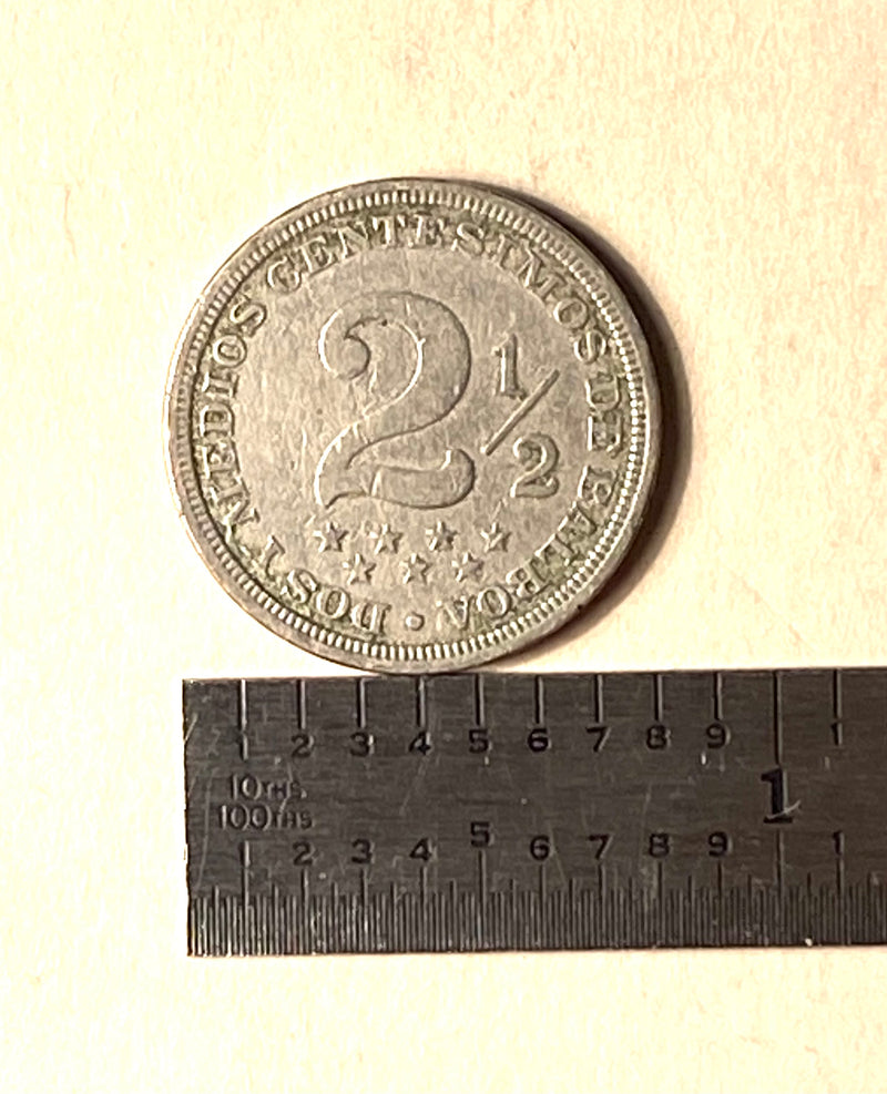 1907 Republica De Panama 2 1/2 Centesimo