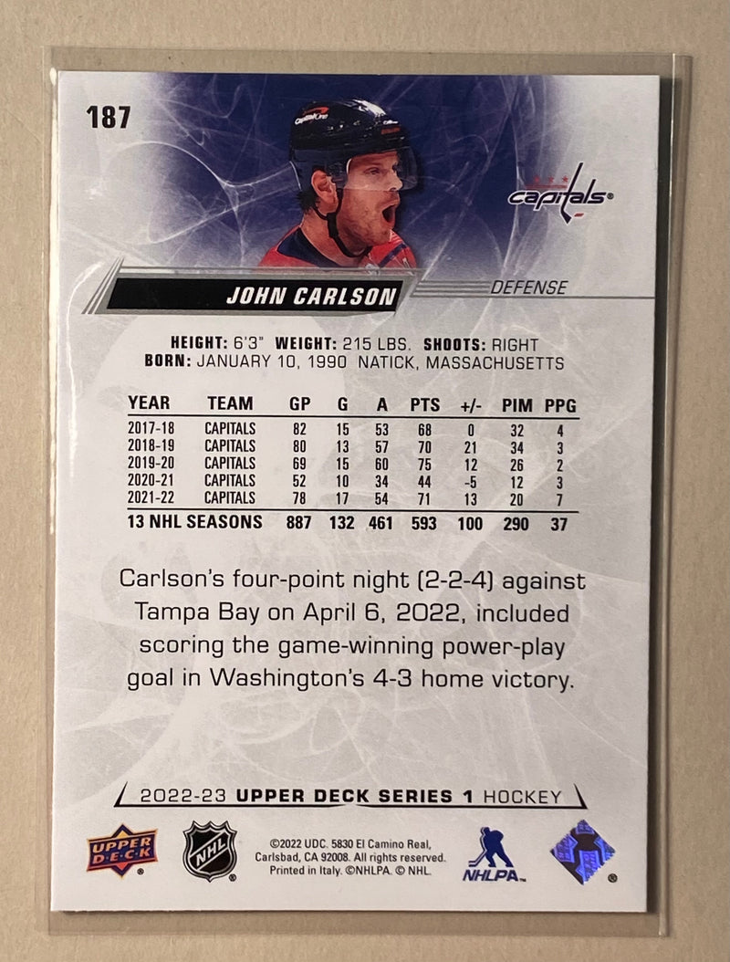 2022-23 Upper Deck 187 John Carlson - Hockey