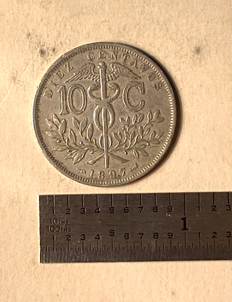 1897 Republica De Bolivia - 10 Centavos