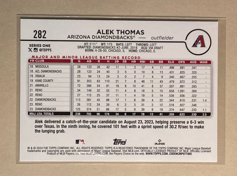 2024 Topps 282 Alex Thomas - Baseball