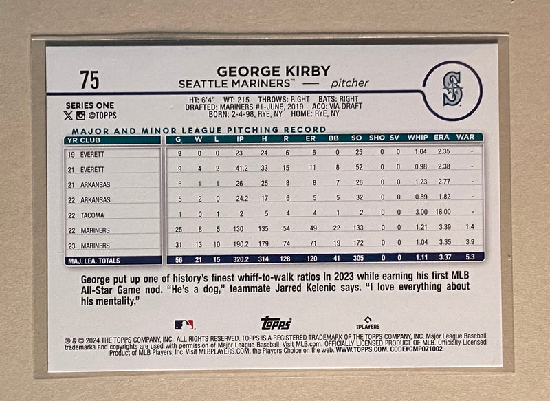 2024 Topps 75 George Kirby - Baseball