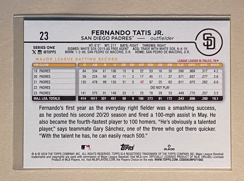 2024 Topps 23 Fernando Tatis Jr. - Baseball