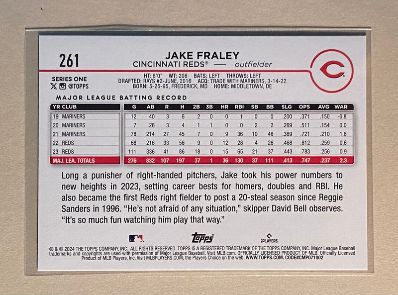 2024 Topps 261 Jake Fraley - Baseball