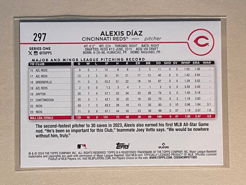 2024 Topps 297 Alexis Diaz - Baseball