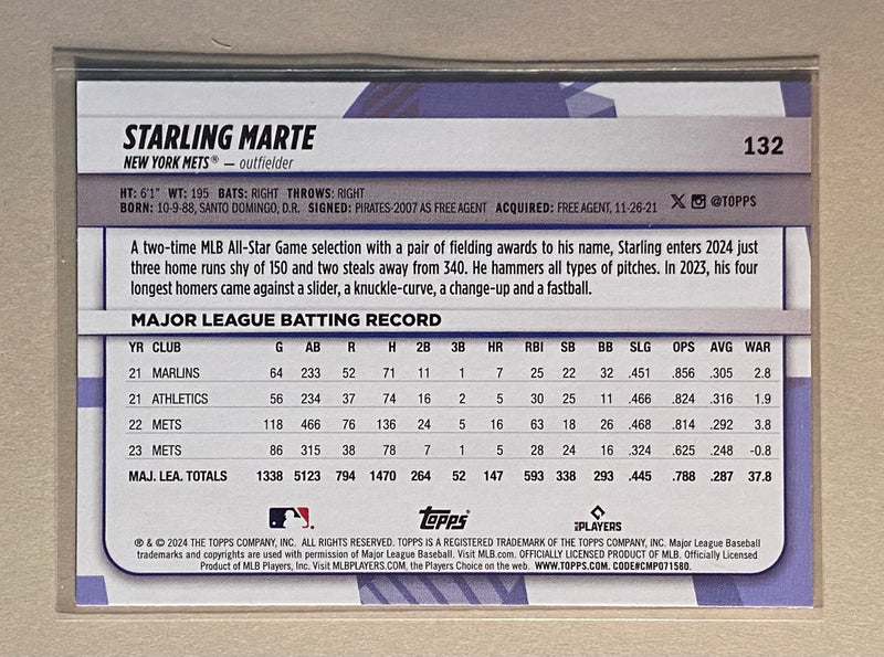 2024 Topps 132 Starling Marte - Baseball - Big League