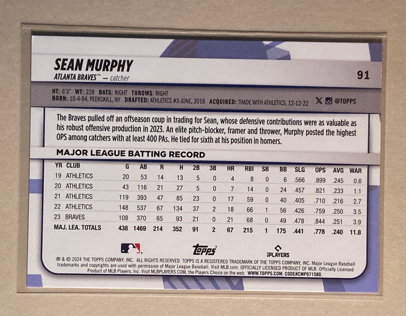 2024 Topps 91 Sean Murphy - Baseball - Big League