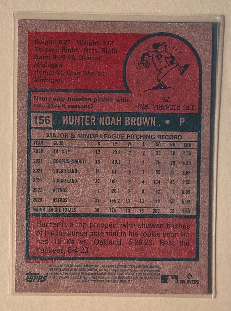 2024 Topps 156 Hunter Brown - Baseball - Heritage