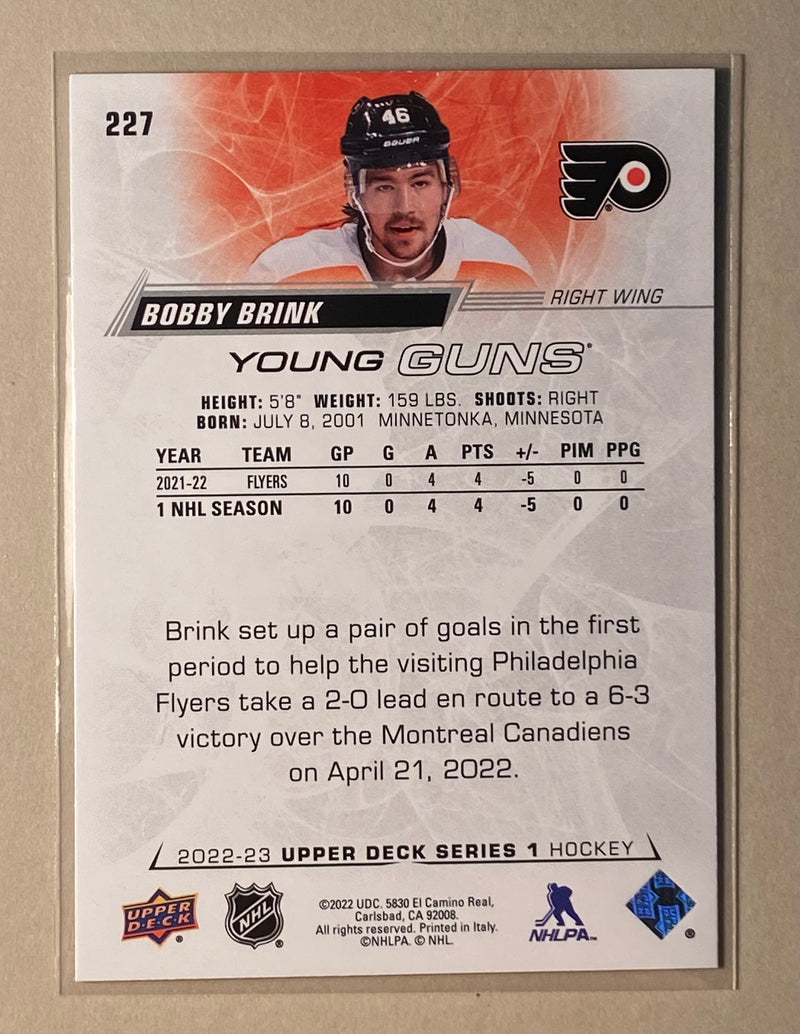 2022-23 Upper Deck 227 Bobby Brink - Young Guns