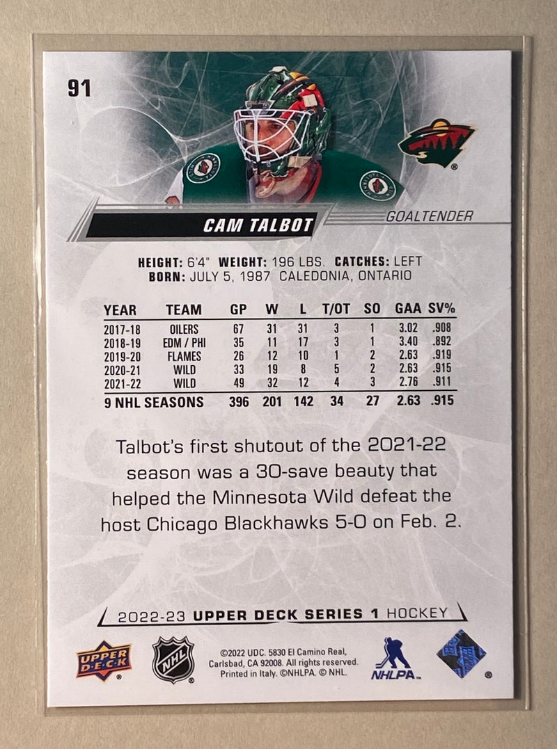 2022-23 Upper Deck 91 Cam Talbot - Hockey