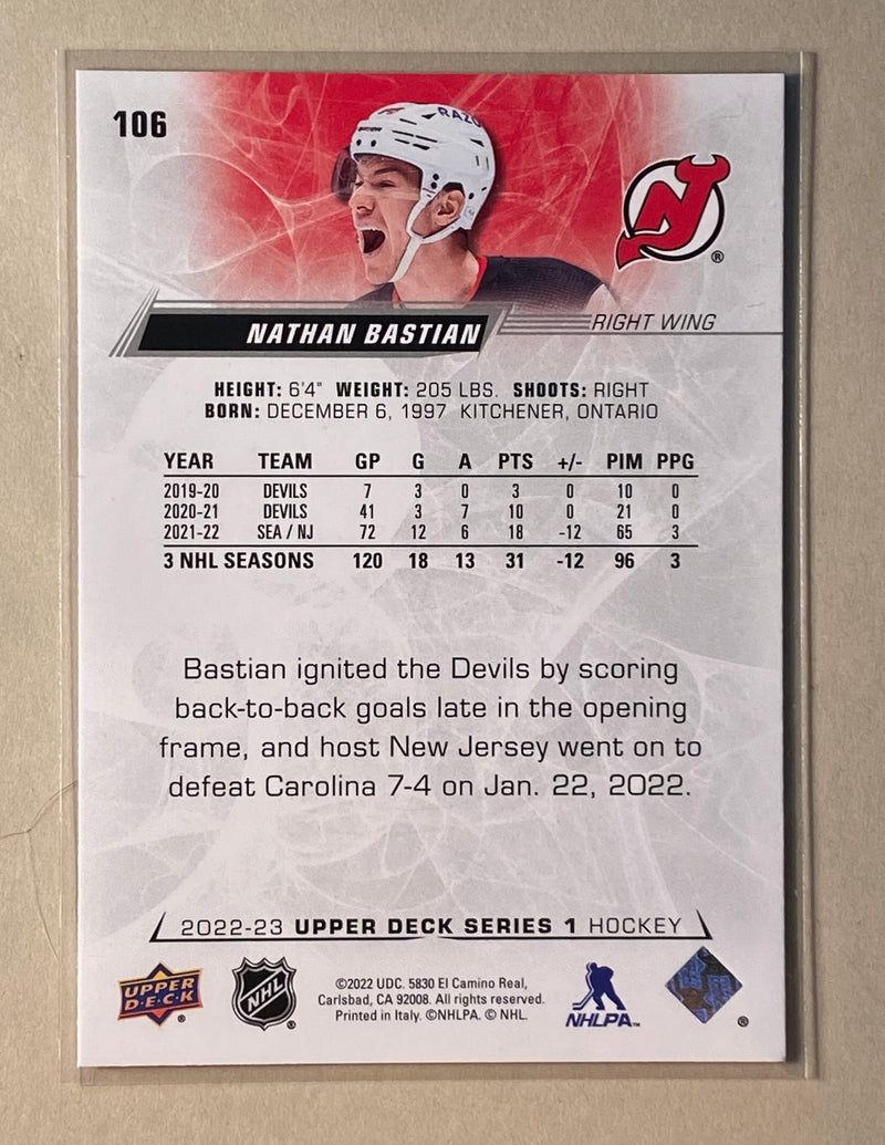 2022-23 Upper Deck 106 Nathan Bastian - Hockey